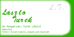 laszlo turek business card